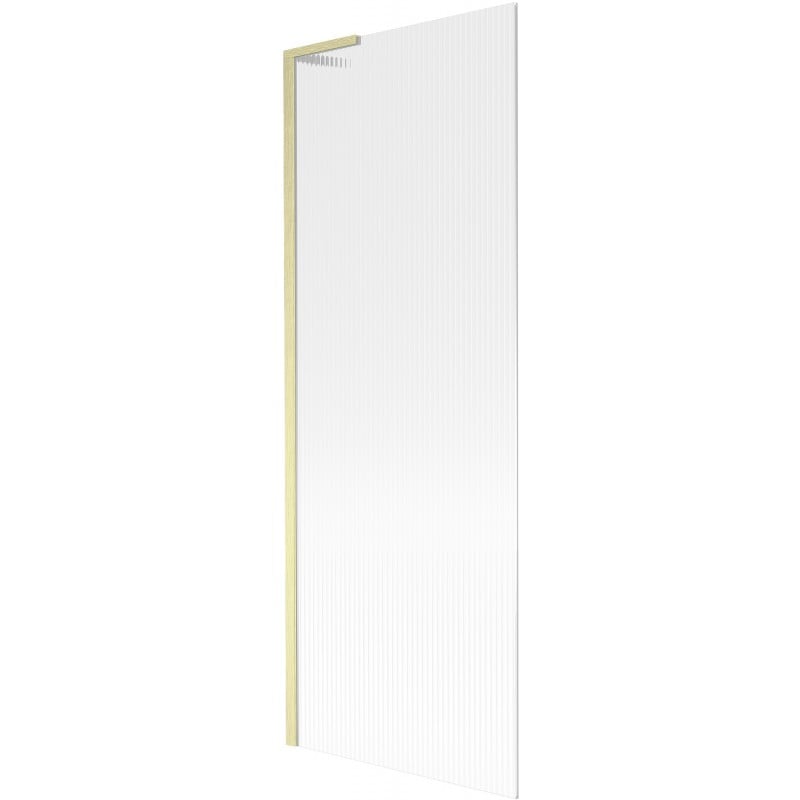 Mexen Next L bath screen 1-wing 70 x 150 cm, striped, brushed gold - 895-070-000-03-09-55