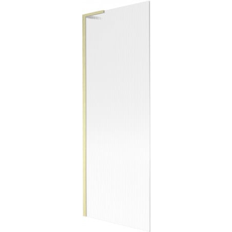 Mexen Next L bath screen 1-wing 70 x 150 cm, striped, brushed gold - 895-070-000-03-09-55