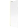 Mexen Next L bath screen 1-wing 70 x 150 cm, striped, brushed gold - 895-070-000-03-09-55
