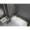 Mexen Next L Bathtub Screen 1-Panel 80 x 150 cm, Stripes, Brushed Gold - 895-080-000-03-09-55