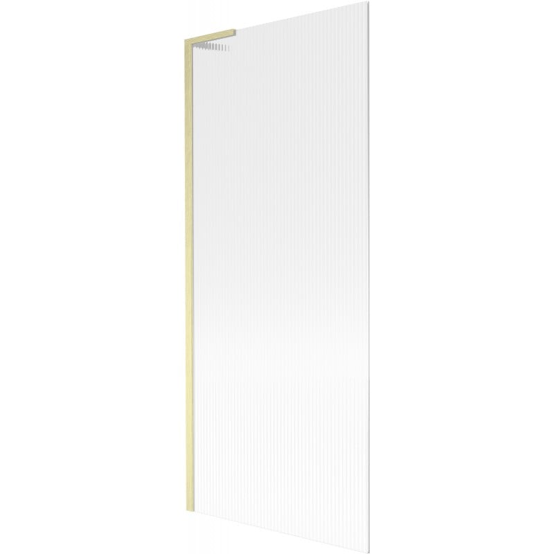 Mexen Next L single-panel bath screen 80 x 150 cm, striped, gold brushed - 895-080-000-03-09-55