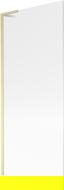 Mexen Next L Bathtub Screen 1-Panel 80 x 150 cm, Stripes, Brushed Gold - 895-080-000-03-09-55