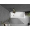 Mexen Next L Bathtub Screen 1-wing 90 x 150 cm, stripes, gold brushed - 895-090-000-03-09-55
