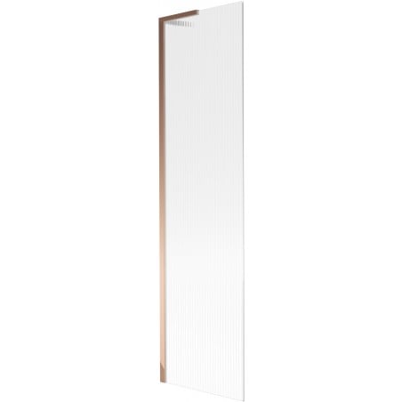 Mexen Next L Bath Screen 1-Panel 50 x 150 cm, Stripes, Rose Gold - 895-050-000-03-09-60