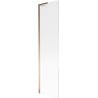 Mexen Next L Bath Screen 1-wing 50 x 150 cm, Stripes, Rose Gold - 895-050-000-03-09-60