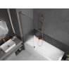 Mexen Next L bathtub screen 1-winged 60 x 150 cm, stripes, rose gold - 895-060-000-03-09-60