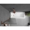 Mexen Next L bathtub screen 1-winged 60 x 150 cm, stripes, rose gold - 895-060-000-03-09-60