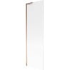 Mexen Next L bathtub screen 1-winged 60 x 150 cm, stripes, rose gold - 895-060-000-03-09-60