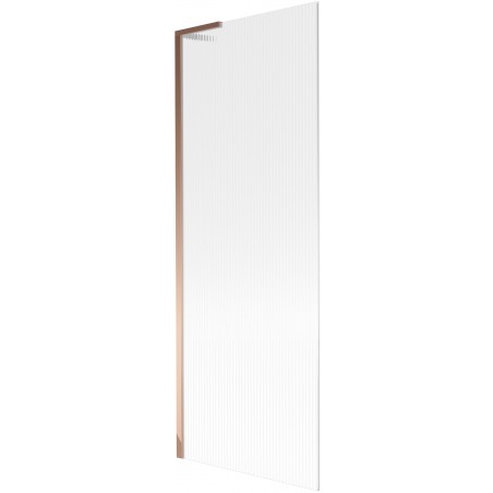 Mexen Next L Bathtub Screen 1-Door 70 x 150 cm, Stripes, Rose Gold - 895-070-000-03-09-60