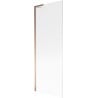Mexen Next L Bathtub Screen 1-Door 70 x 150 cm, Stripes, Rose Gold - 895-070-000-03-09-60