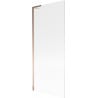 Mexen Next L Bathtub Screen, 1-Panel 80 x 150 cm, Stripes, Rose Gold - 895-080-000-03-09-60