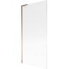 Mexen Next L Over-Bath Shower Screen 1-Panel 90 x 150 cm, Stripes, Rose Gold - 895-090-000-03-09-60