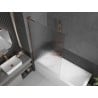 Mexen Next L Bathtub Screen 1-Panel 100 x 150 cm, Stripes, Rose Gold - 895-100-000-03-09-60