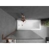 Mexen Next L Bathtub Screen 1-Panel 100 x 150 cm, Stripes, Rose Gold - 895-100-000-03-09-60