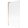 Mexen Next L Bathtub Screen 1-Panel 100 x 150 cm, Stripes, Rose Gold - 895-100-000-03-09-60