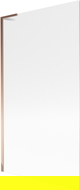 Mexen Next L Bathtub Screen 1-Panel 100 x 150 cm, Stripes, Rose Gold - 895-100-000-03-09-60
