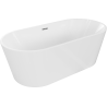 Mexen Luna freestanding bathtub 150 x 75 cm, white, chrome overflow - 52031507500-01