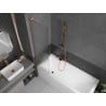 Mexen Next L Bathtub Screen 1-Panel 50 x 150 cm, Striped, Brushed Copper - 895-050-000-03-09-65