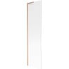 Mexen Next L Bathtub Screen 1-Panel 50 x 150 cm, Striped, Brushed Copper - 895-050-000-03-09-65