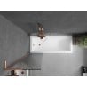 Mexen Next L Bathtub Screen 1-Panel 50 x 150 cm, Striped, Brushed Copper - 895-050-000-03-09-65