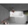 Mexen Next L bathtub screen 1-panel 60 x 150 cm, stripes, brushed copper - 895-060-000-03-09-65