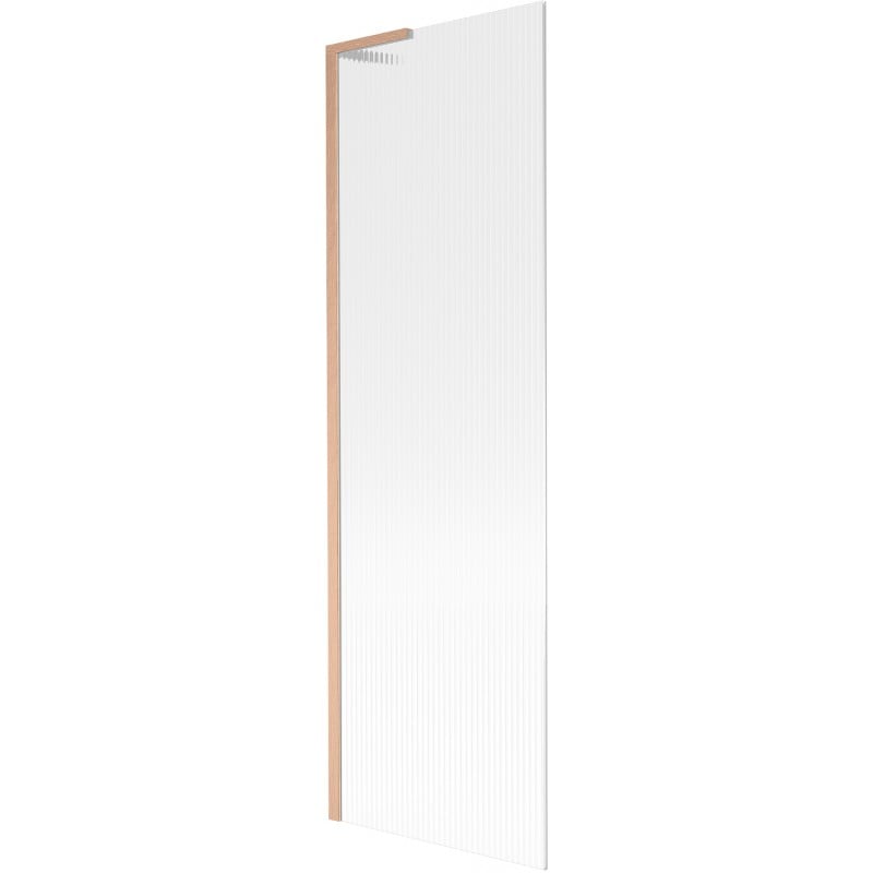 Mexen Next L bathtub screen 1-panel 60 x 150 cm, stripes, brushed copper - 895-060-000-03-09-65