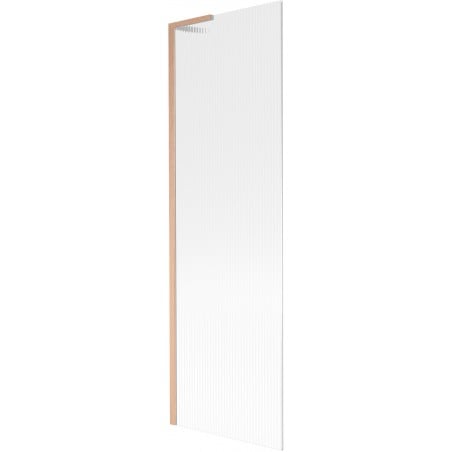 Mexen Next L bathtub screen 1-panel 60 x 150 cm, stripes, brushed copper - 895-060-000-03-09-65