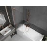 Mexen Next L bathtub screen 1-panel 60 x 150 cm, stripes, brushed copper - 895-060-000-03-09-65