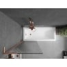 Mexen Next L bathtub screen 1-wing 70 x 150 cm, stripes, brushed copper - 895-070-000-03-09-65