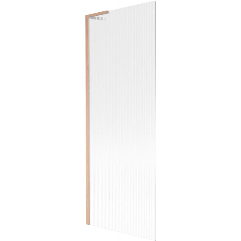 Mexen Next L bathtub screen 1-wing 70 x 150 cm, stripes, brushed copper - 895-070-000-03-09-65