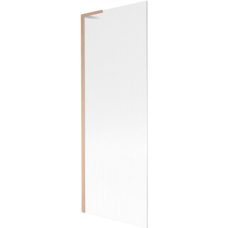 Mexen Next L bathtub screen 1-wing 70 x 150 cm, stripes, brushed copper - 895-070-000-03-09-65