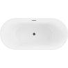 Mexen Luna freestanding bathtub 150 x 75 cm, white, black overflow - 52031507500-70