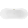 Mexen Celia freestanding bathtub 170 x 75 cm, white, gold overflow - 52331707500-50
