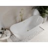 Mexen Celia freestanding bathtub 170 x 75 cm, white, gold overflow - 52331707500-50