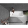 Mexen Next L Bath Screen 1-Panel 90 x 150 cm, Stripes, Brushed Copper - 895-090-000-03-09-65