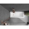 Mexen Next L Bath Screen 1-Panel 100 x 150 cm, Striped, Brushed Copper - 895-100-000-03-09-65