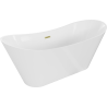 Mexen Celia freestanding bath 170 x 75 cm, white, brushed gold overflow - 52331707500-55