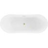 Mexen Celia freestanding bathtub 170 x 75 cm, white, brushed gold overflow - 52331707500-55