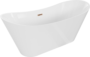 Mexen Celia freestanding bathtub 67 x 29.5 in, white, rose gold overflow - 52331707500-60