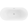 Mexen Luna freestanding bathtub 170 x 80 cm, white, chrome overflow - 52031708000-01