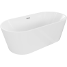 Mexen Luna freestanding bathtub 170 x 80 cm, white, chrome overflow - 52031708000-01
