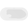 Mexen Luna freestanding bathtub 67 x 31 inches, white, white overflow - 52031708000-20