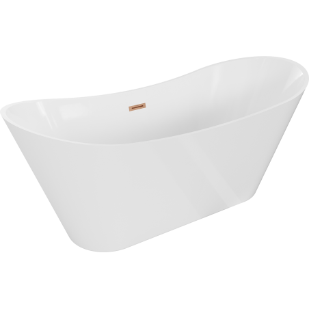Mexen Celia 170 x 75 cm Freestanding Bath, White, Brushed Copper Overflow - 52331707500-65