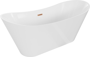 Mexen Celia free-standing bathtub 170 x 75 cm, white, brushed copper overflow - 52331707500-65