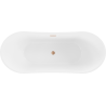 Mexen Celia free-standing bathtub 170 x 75 cm, white, brushed copper overflow - 52331707500-65