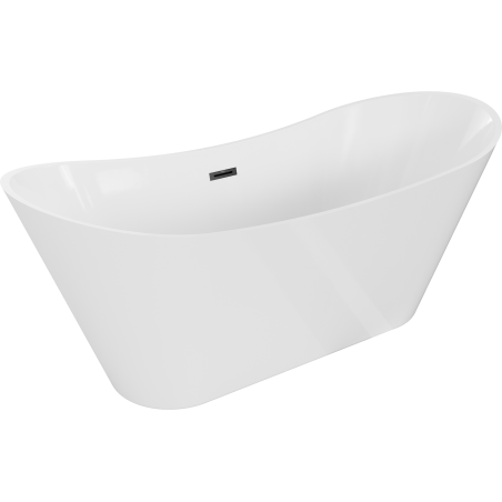 Mexen Celia freestanding bathtub 67 x 29.5 inches, white, black overflow - 52331707500-70