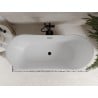 Mexen Celia freestanding bathtub 67 x 29.5 inches, white, black overflow - 52331707500-70
