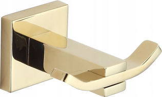 Mexen Vane double towel hook, Gold - 7020935-50
