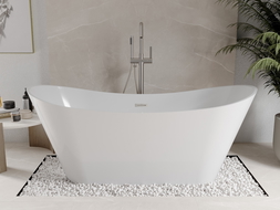 Mexen Celia freestanding bathtub 170 x 75 cm, white, brushed nickel overflow - 52331707500-97