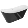 Mexen Celia freestanding bath 170 x 75 cm, white/black, chrome overflow - 52331707575-01
